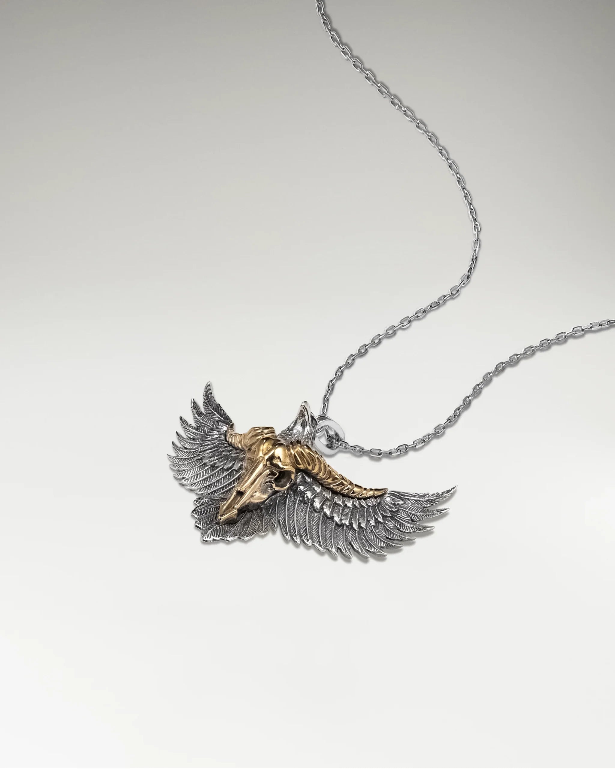 Pampas Eagle Sculptural Pendant Necklace