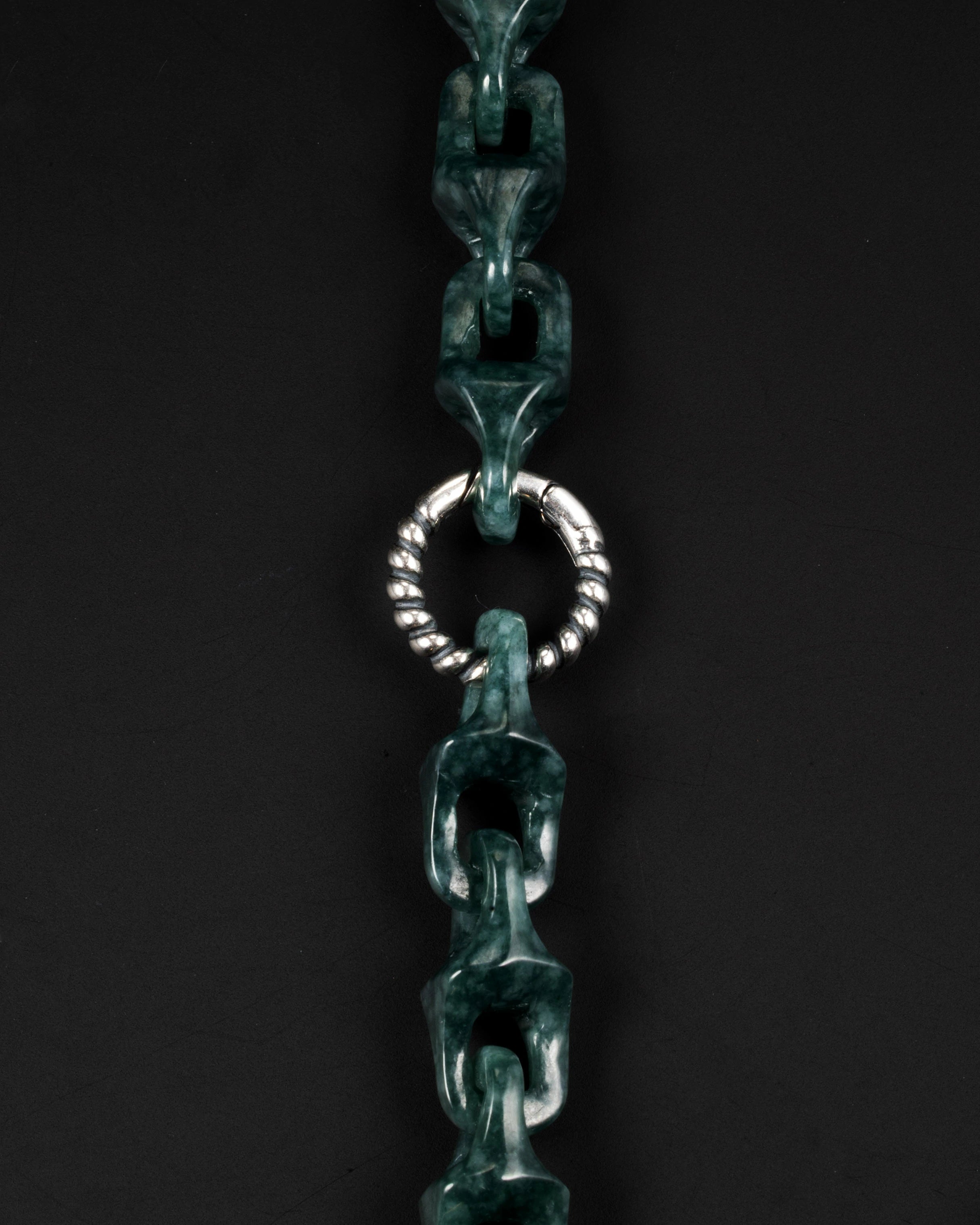 Veridian Vertebrae Bracelet In Mayan Blue Jade