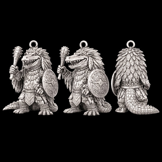 Crocodylus Warrior Charm Pendant - JadeChains