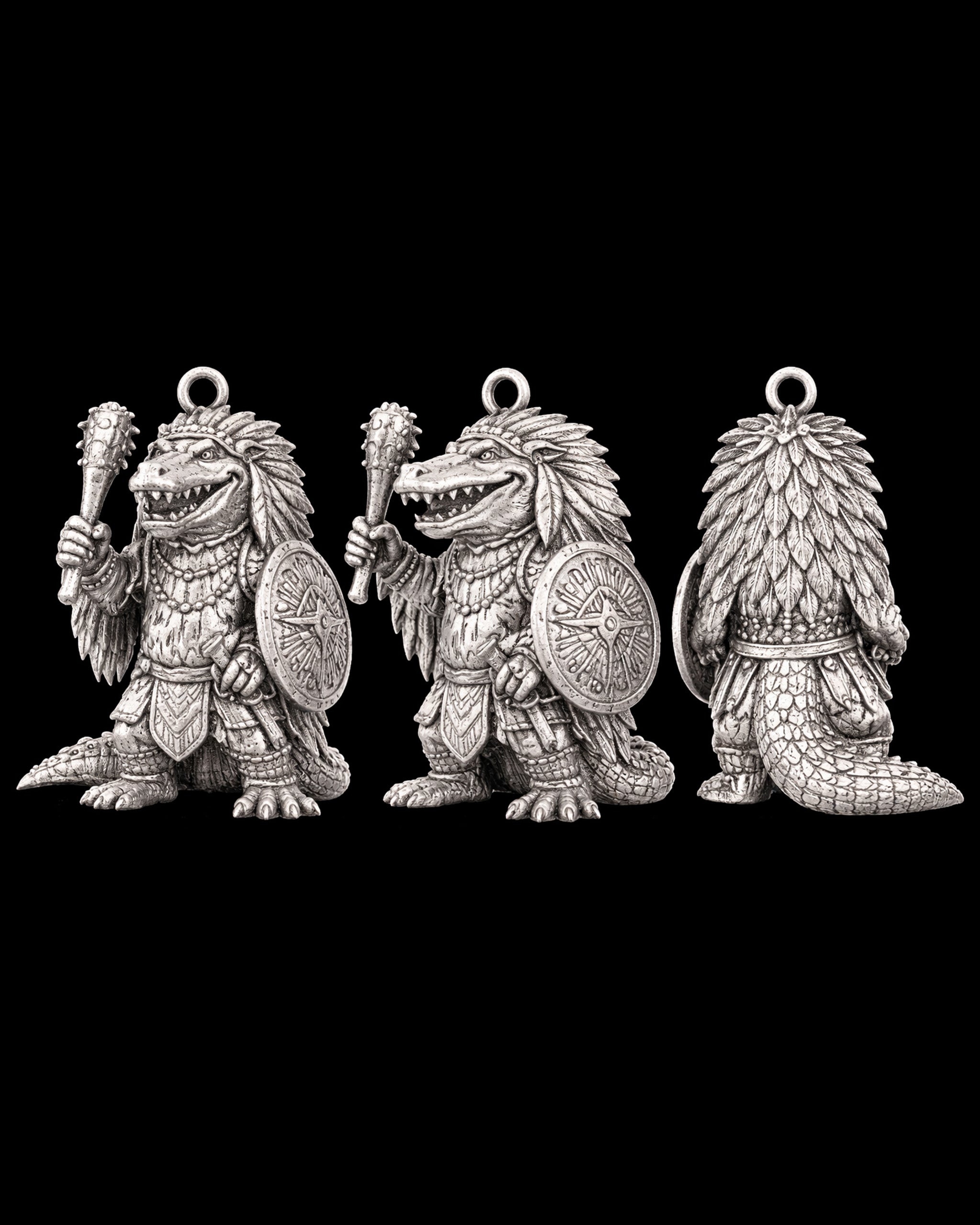 Crocodylus Warrior Charm Pendant