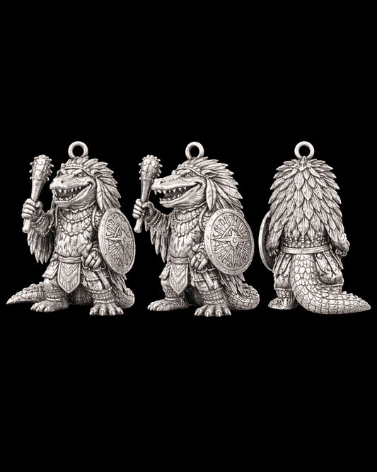Crocodylus Warrior Charm Pendant - JadeChains