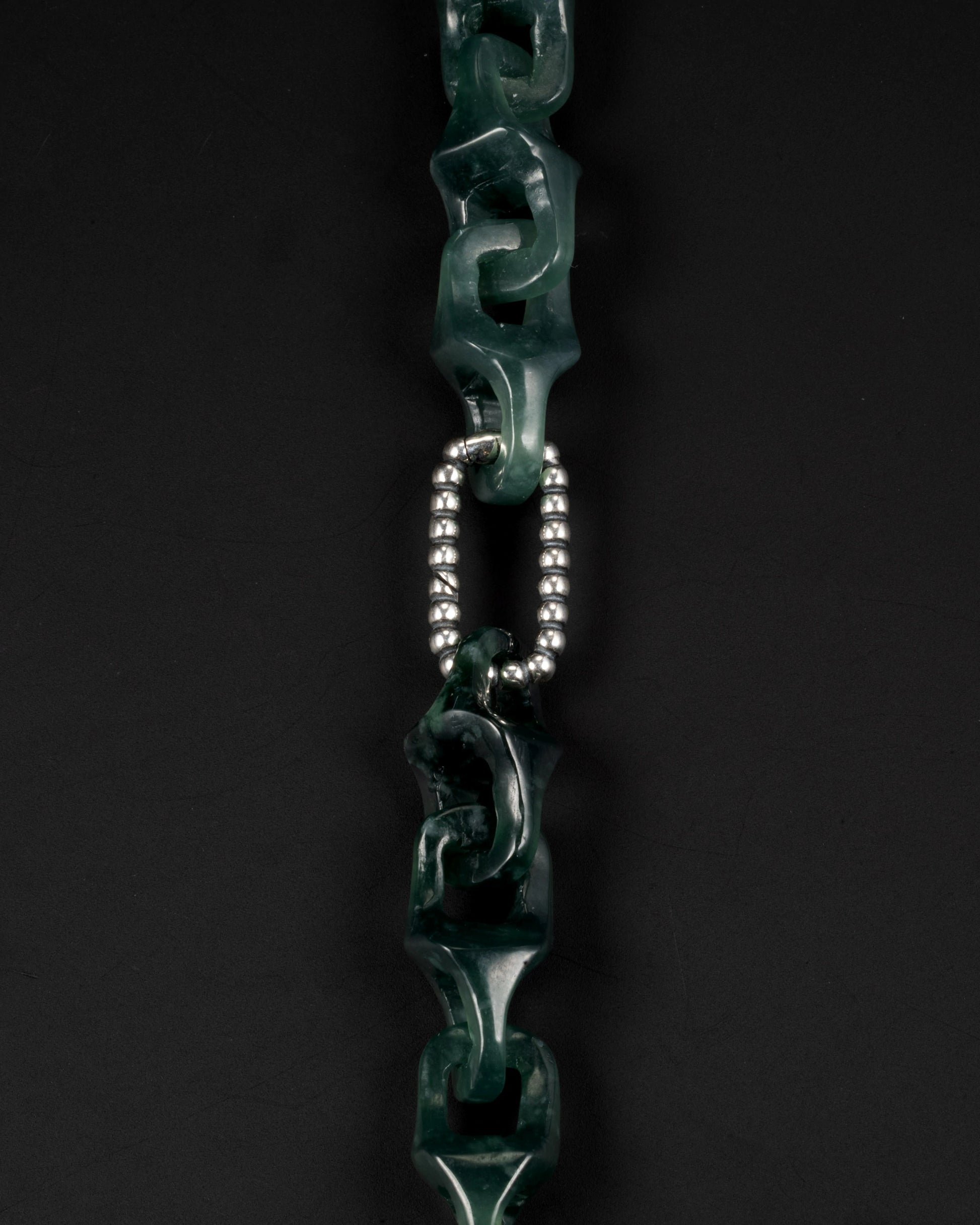 Veridian Vertebrae Bracelet In Mayan Blue Jade - JadeChains