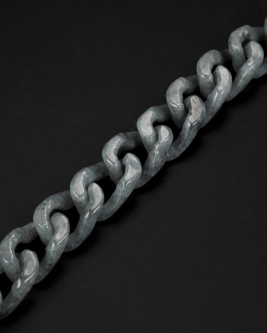 One Piece Cuban Chain In Grey Jade - JadeChains