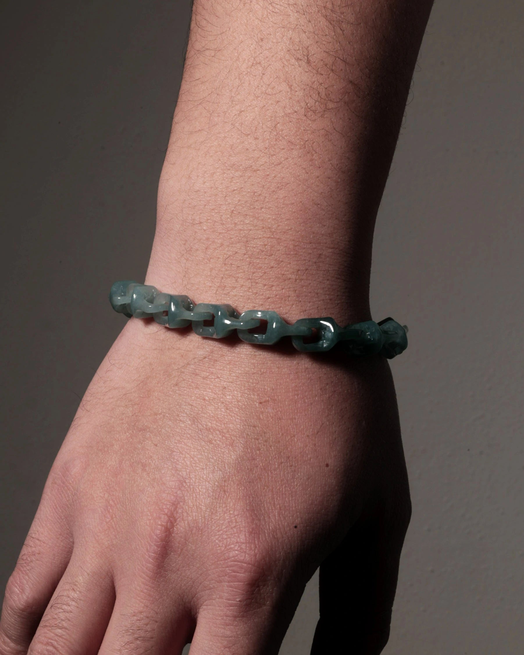 Veridian Vertebrae Bracelet In Mayan Blue Jade