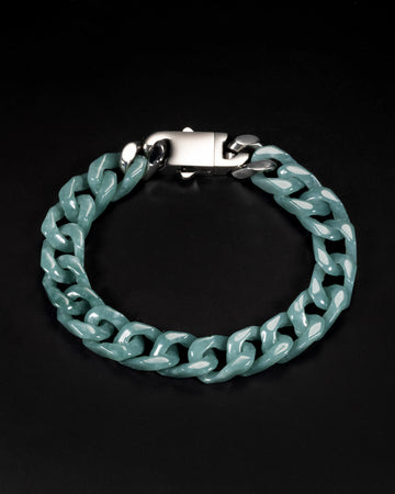 One Piece Cuban Chain In Green Jade - JadeChains