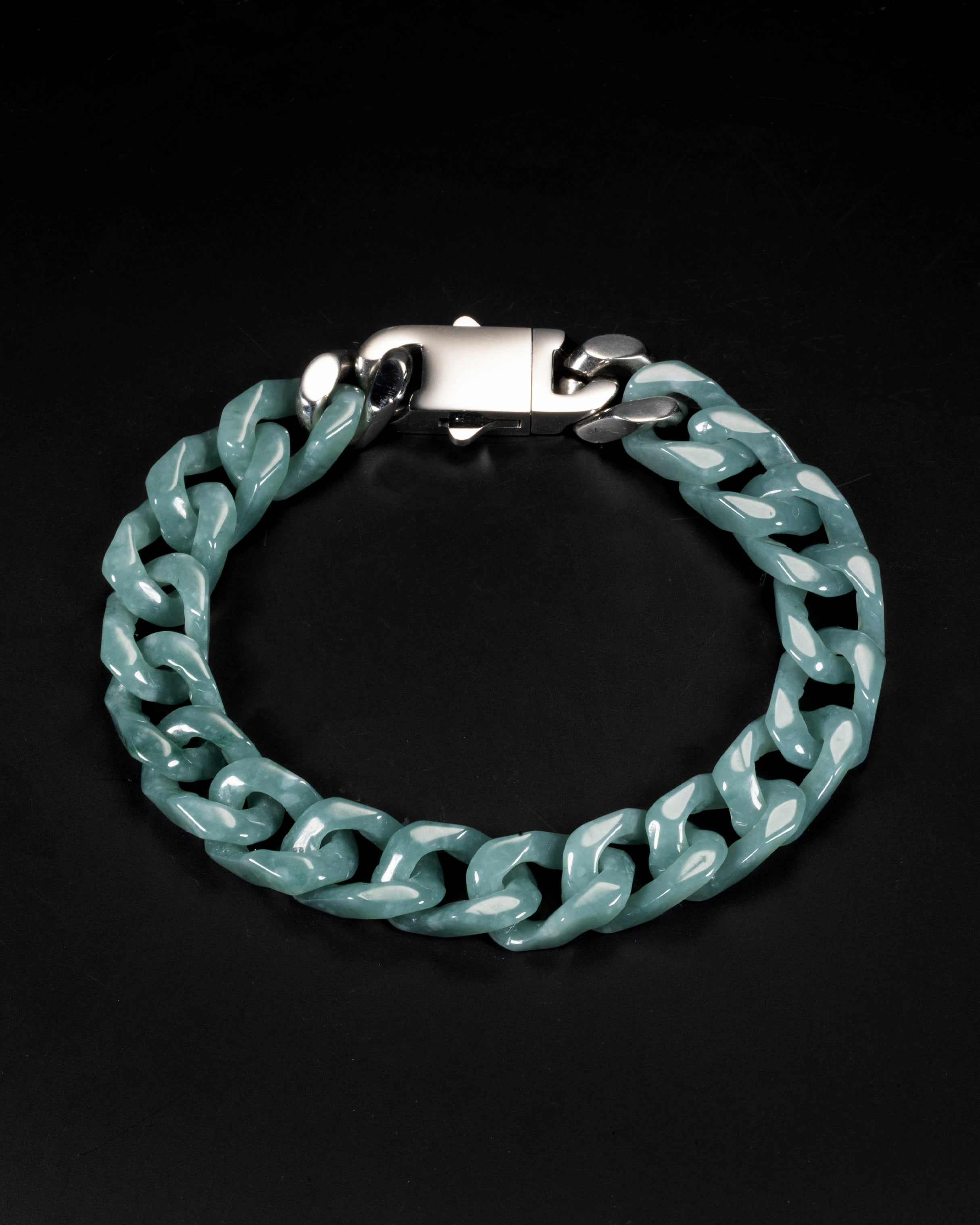 One Piece Cuban Chain In Green Jade