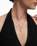 Forest Elf Necklace Pendant With Black Nacre