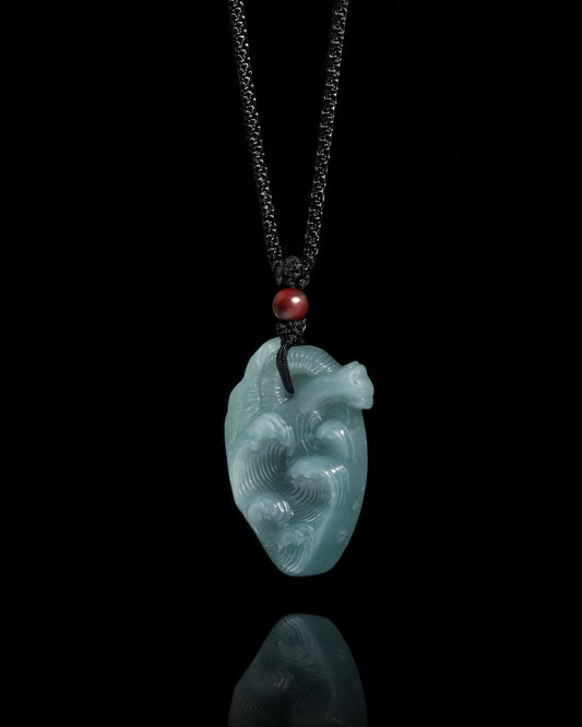 Abyssal Pulse Pendant In Mayan Blue Jade