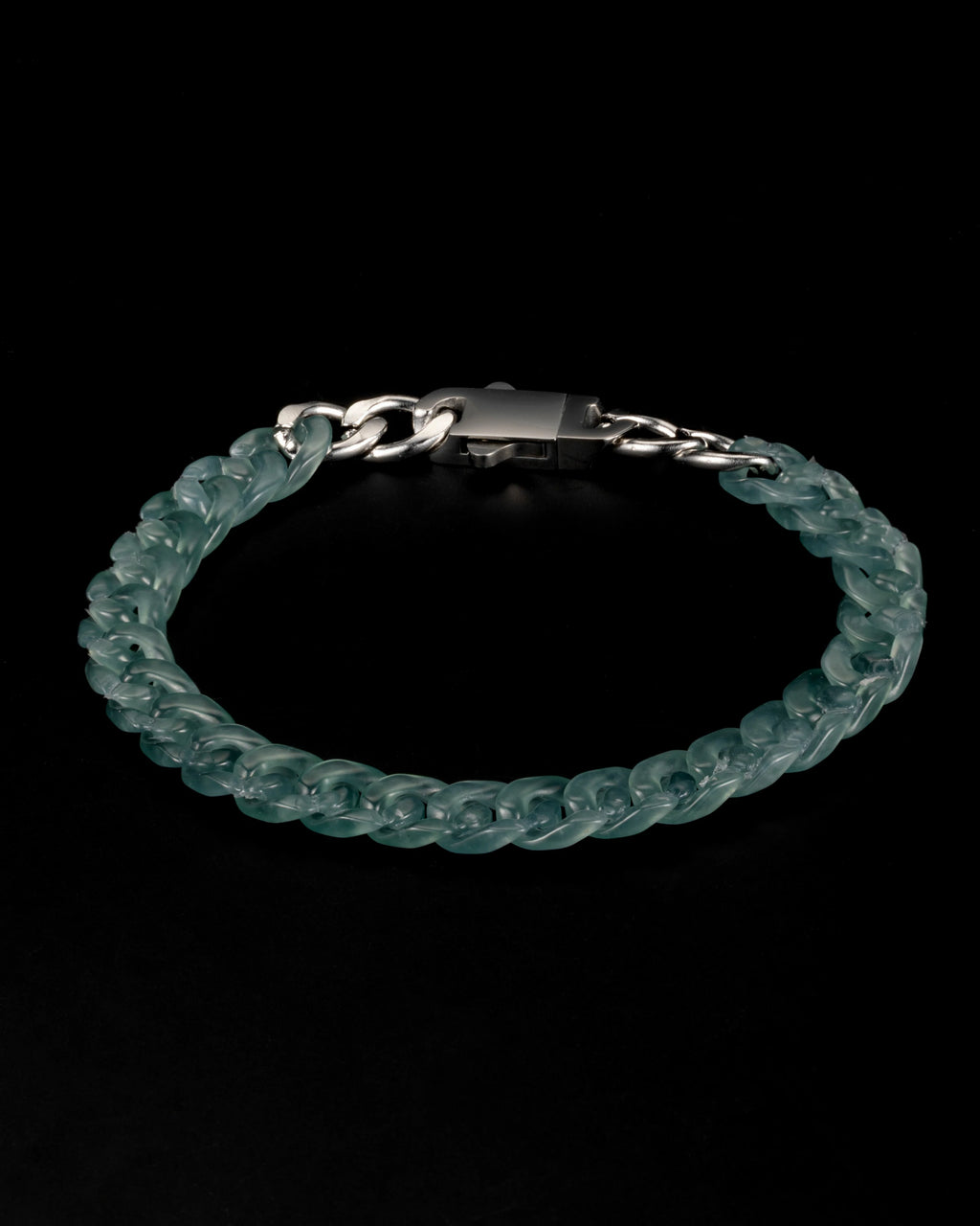 Female Style Cuban Chains With Mayan Blue Jade