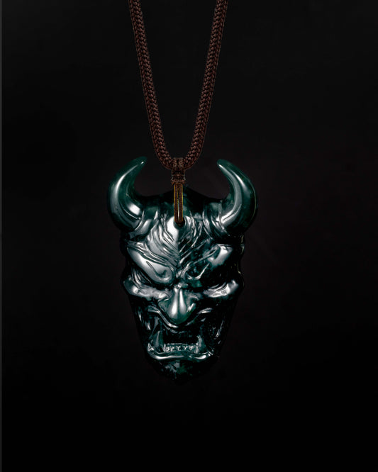 Oni Wrath Pendant In Mayan Blue Jade