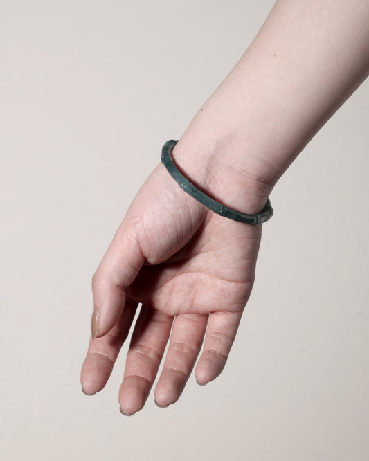 Bamboo Bangle In Guatemalan Jade