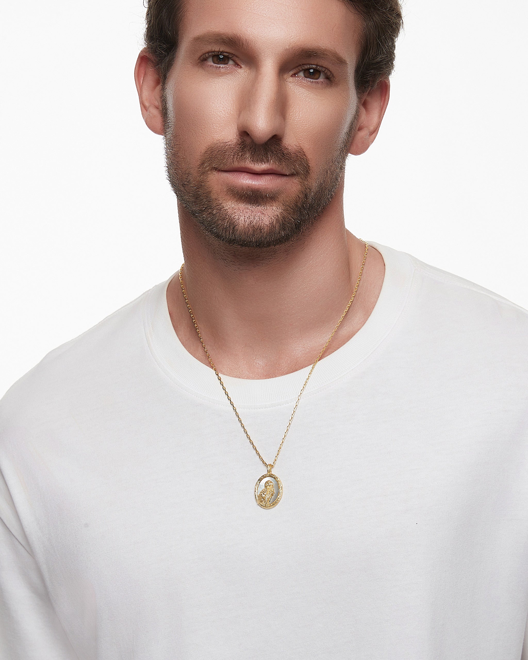 Forest Elf Necklace Pendant With Black Nacre