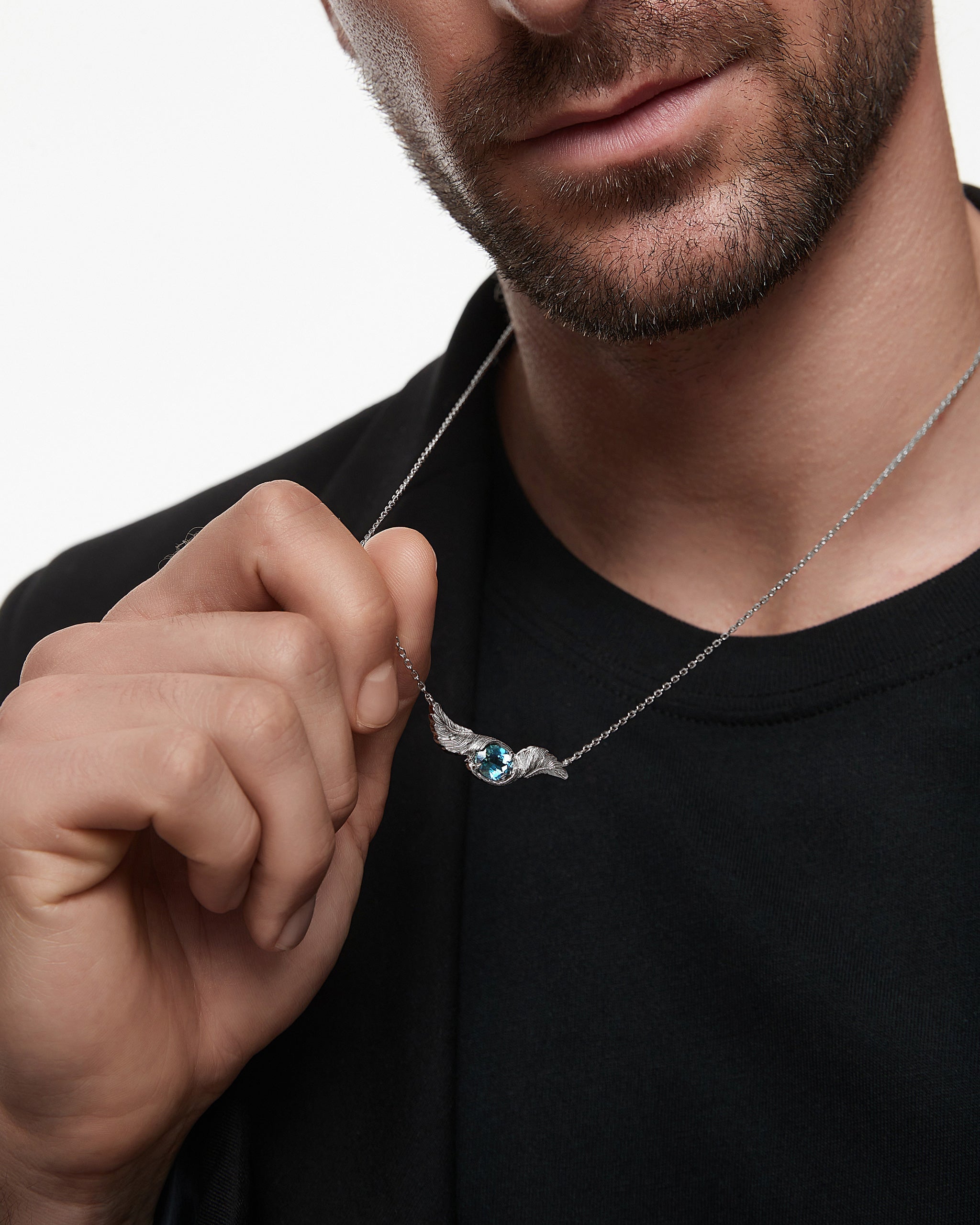 Feather Embrace Pendant Necklace