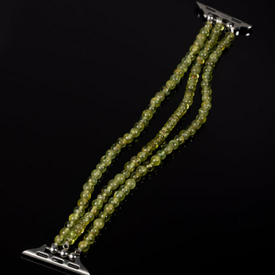 Triple Chartreuse Watch Straps In Peridot - JadeChains