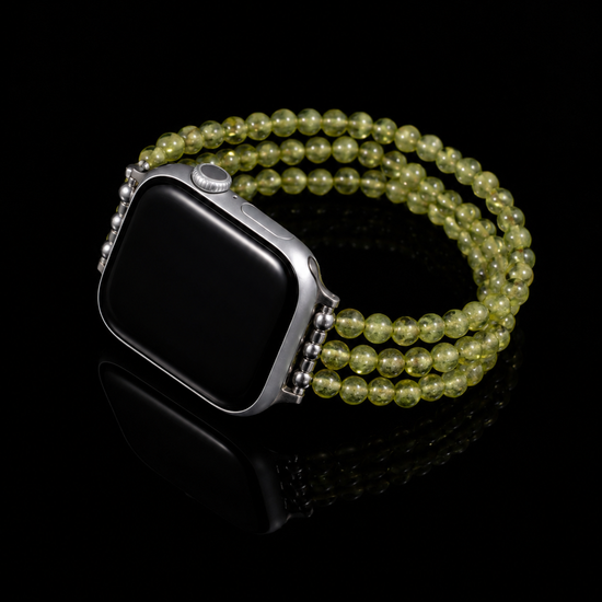Triple Chartreuse Watch Straps In Peridot - JadeChains