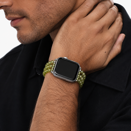 Triple Chartreuse Watch Straps In Peridot - JadeChains