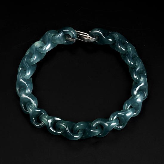 Veridian Vertebrae Bracelet In Mayan Jade - JadeChains