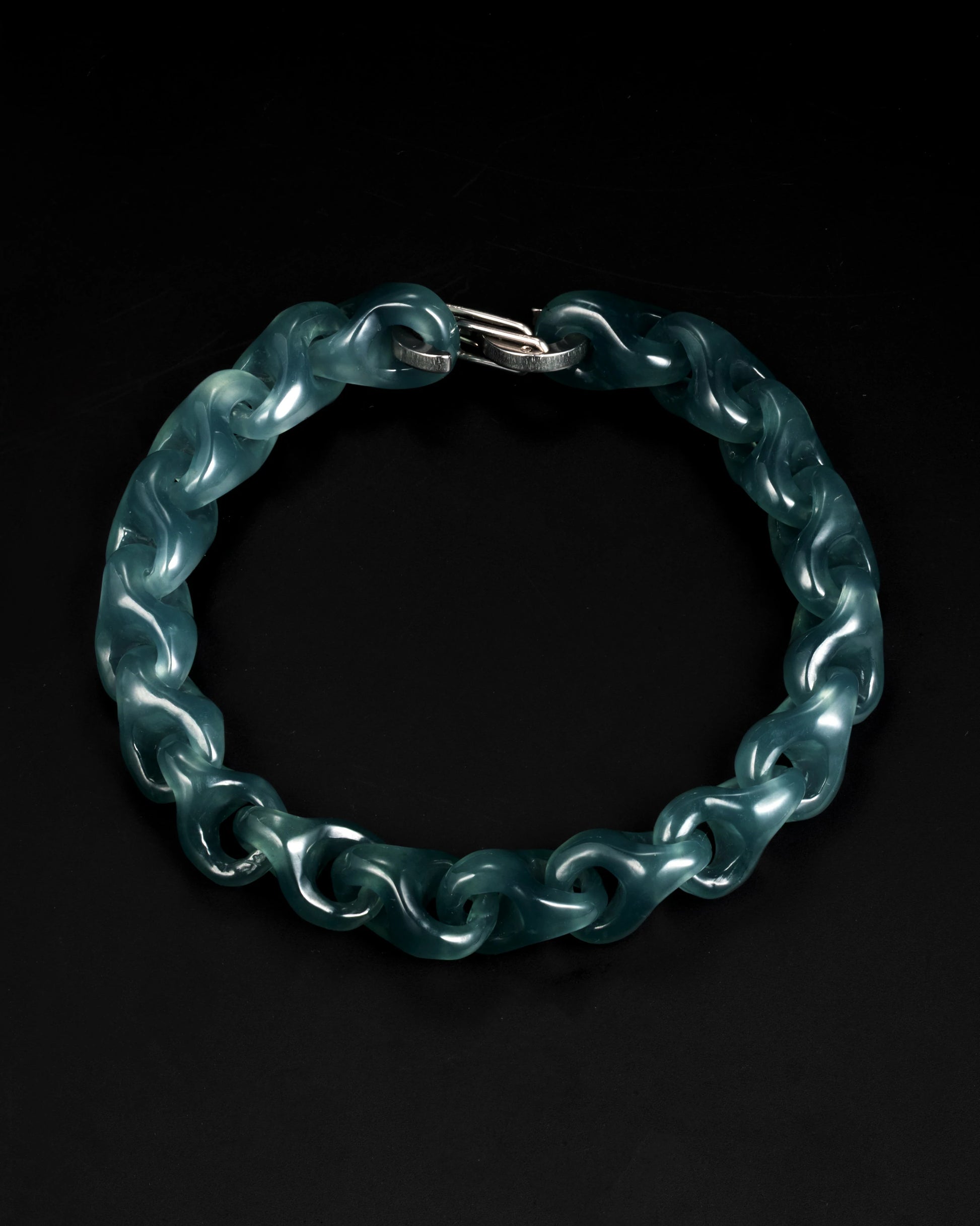 Veridian Vertebrae Bracelet In Mayan Jade - JadeChains