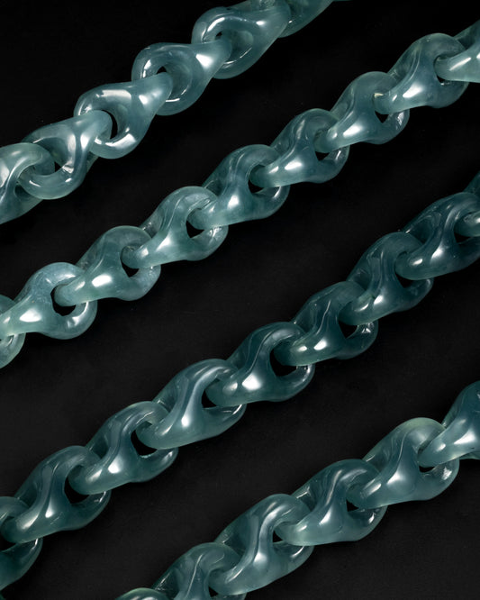 Veridian Vertebrae Bracelet In Mayan Jade - JadeChains