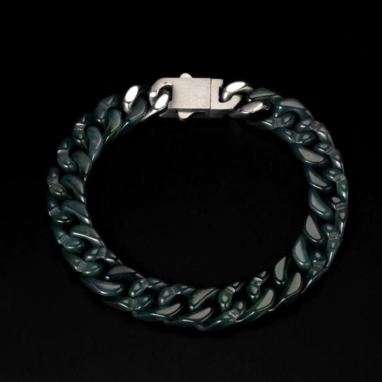 Classical Cuban Chain In Black Jade - JadeChains