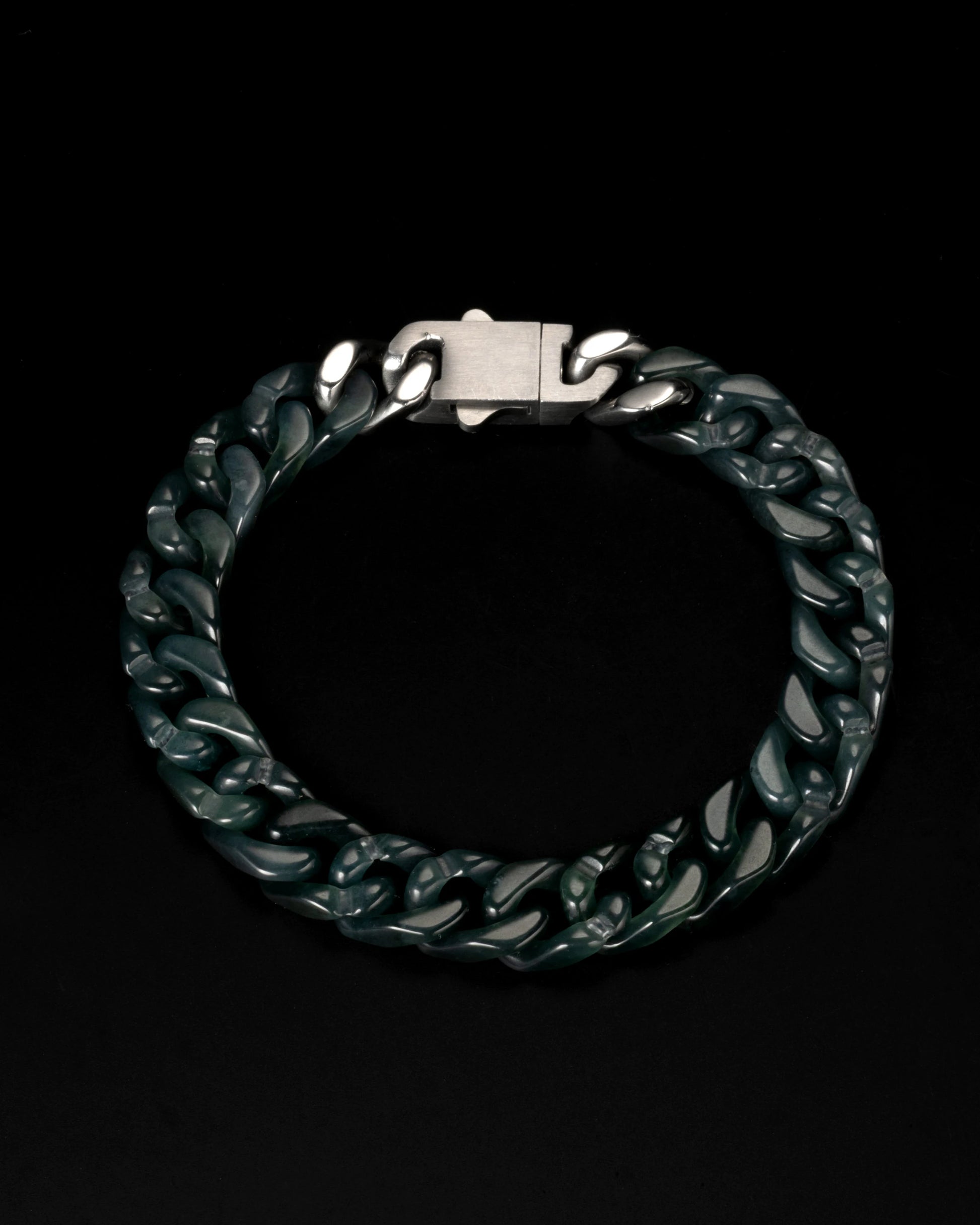 Classical Cuban Chain In Black Jade - JadeChains