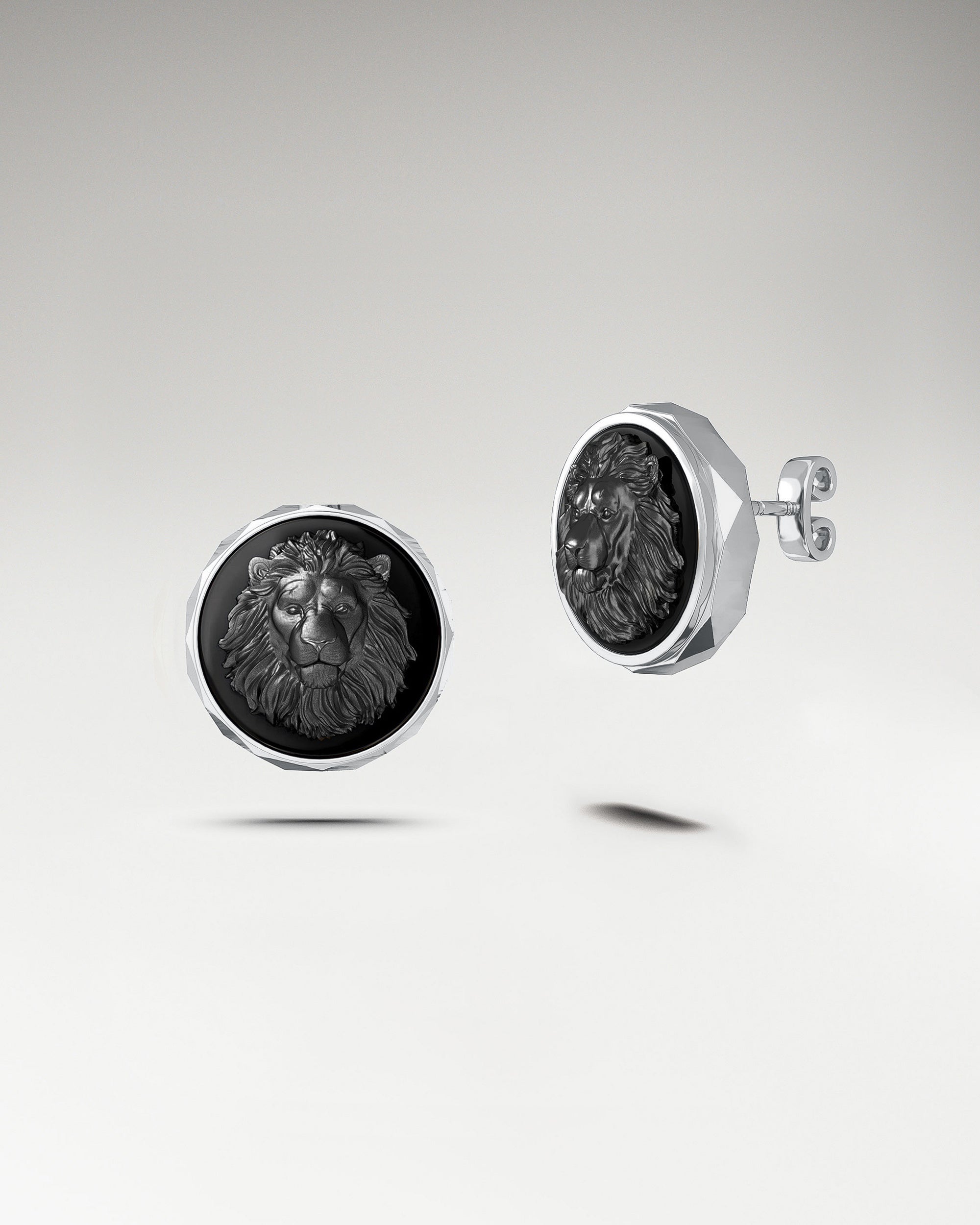 Abyss Lion Stud Earrings