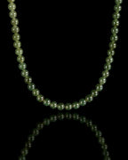 Ombre Round Bead Necklace In Nephrite