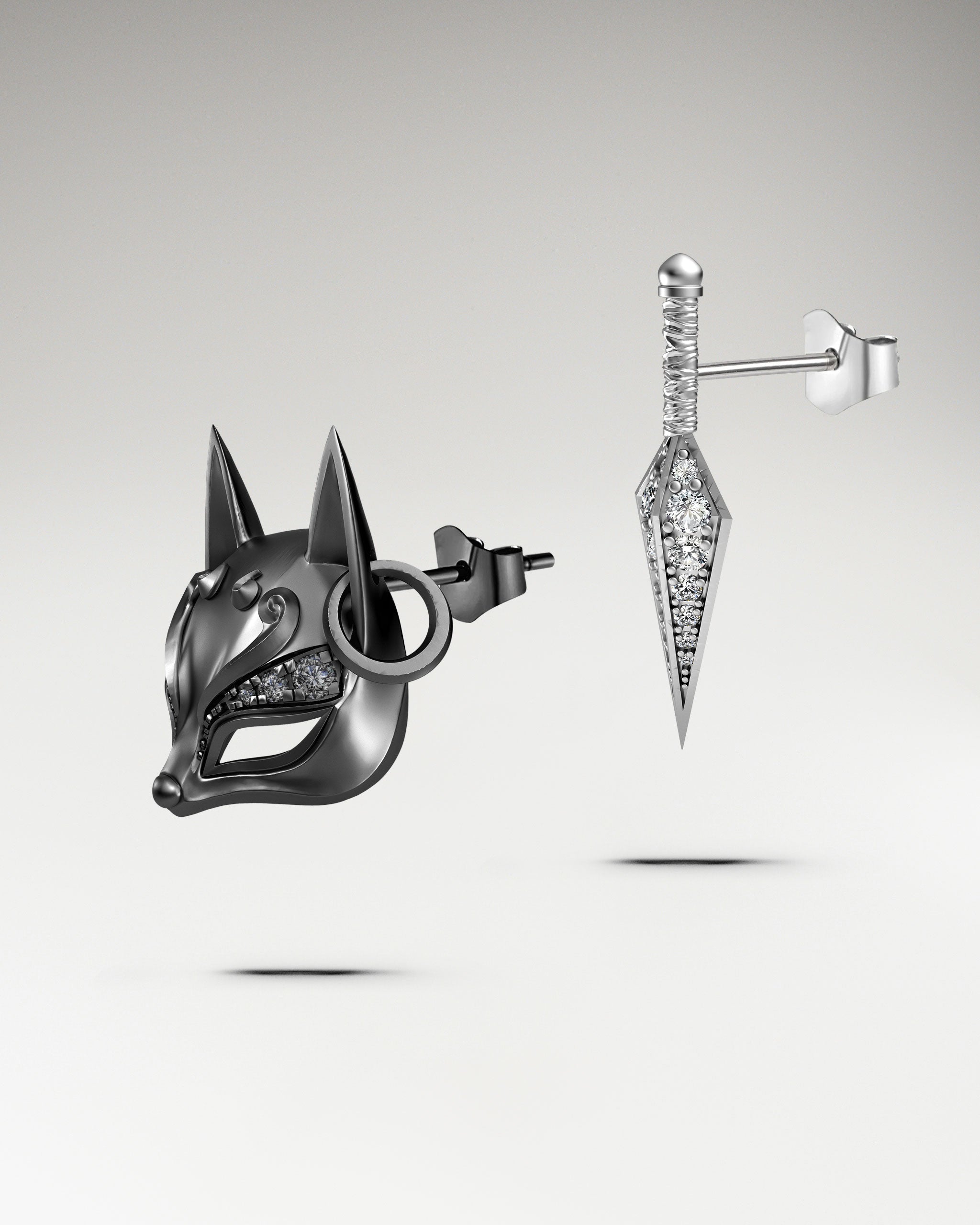 Kitsune Mask Earrings