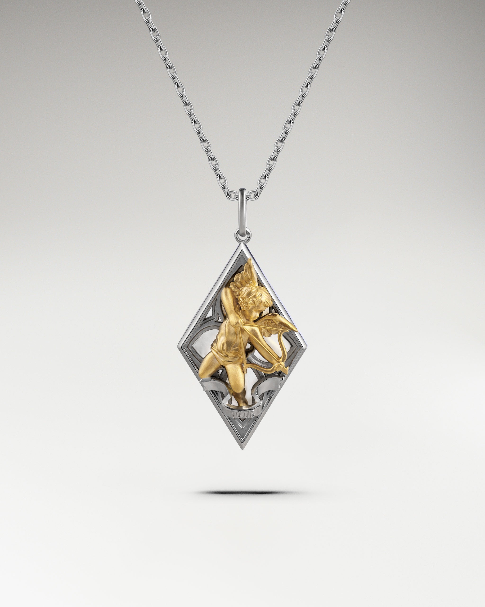 Cupid Heartstring Pendant With Nacre