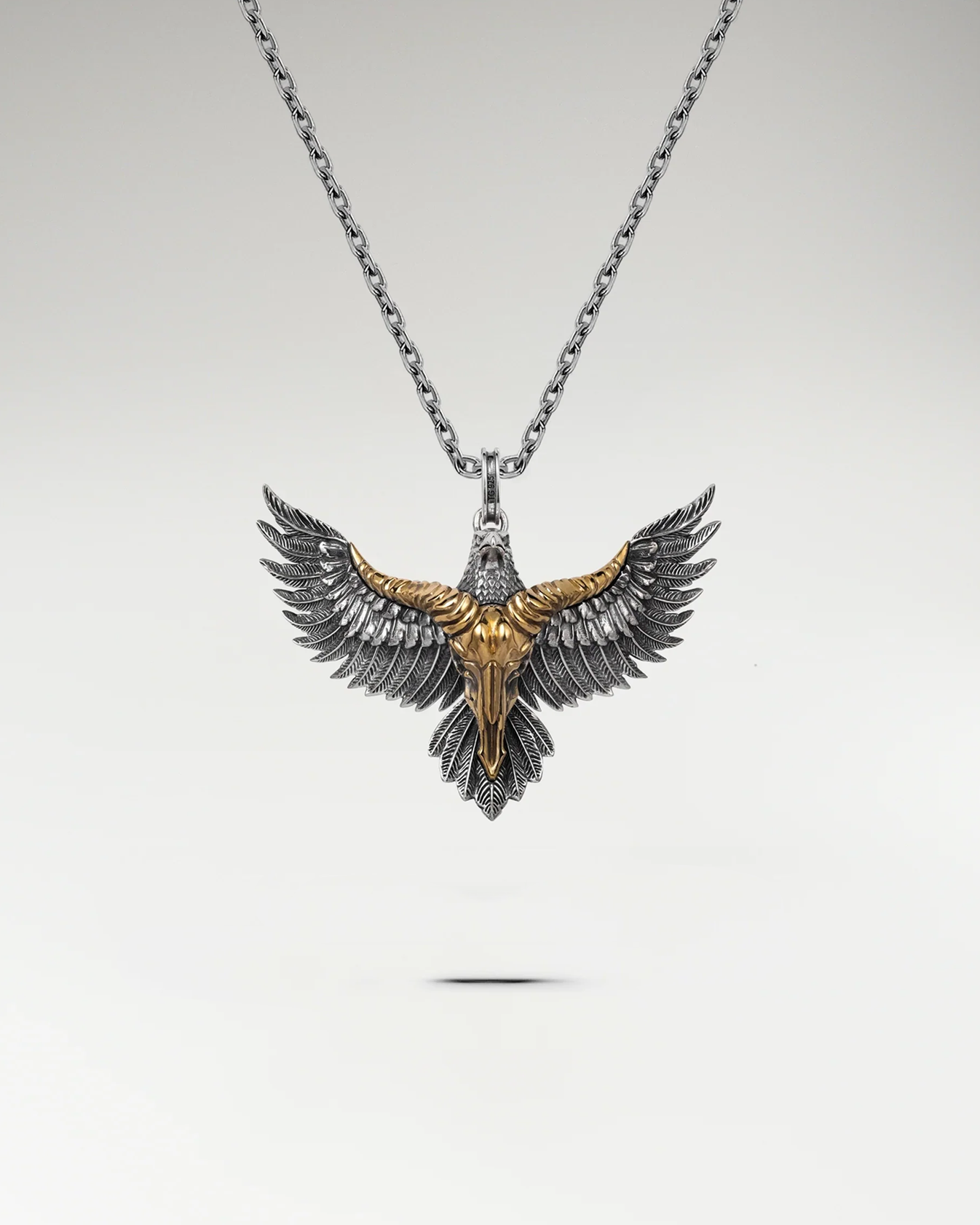 Pampas Eagle Sculptural Pendant Necklace