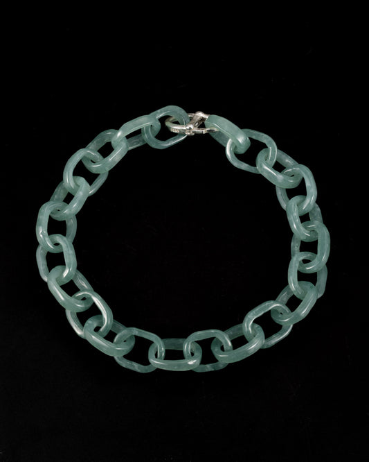 Classical Cross Bracelet In Mayan Green Jade - JadeChains