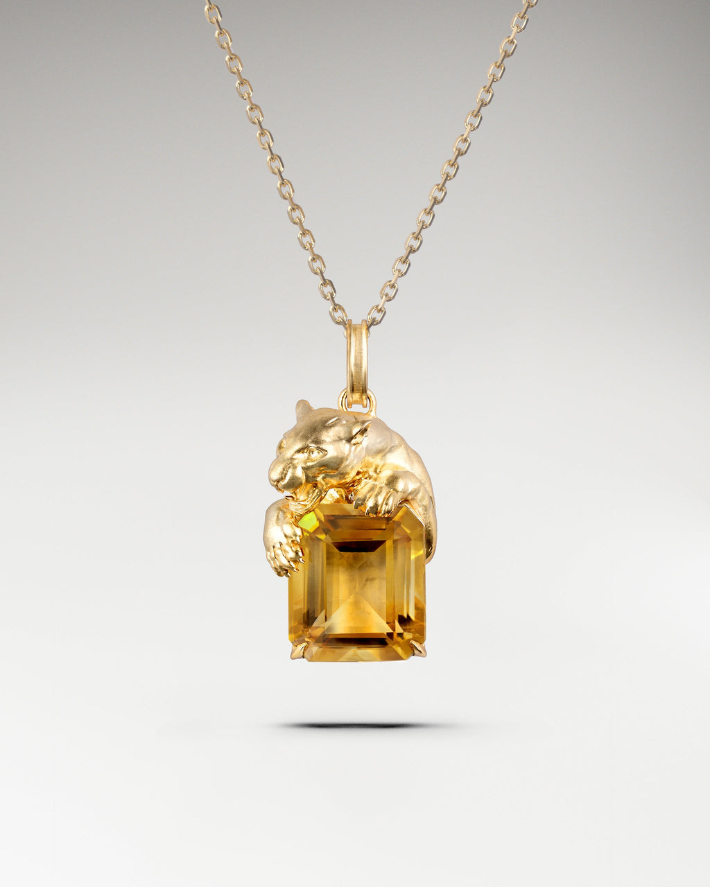 Savanna Sculptural Pendant Necklace With Yellow Obsidian