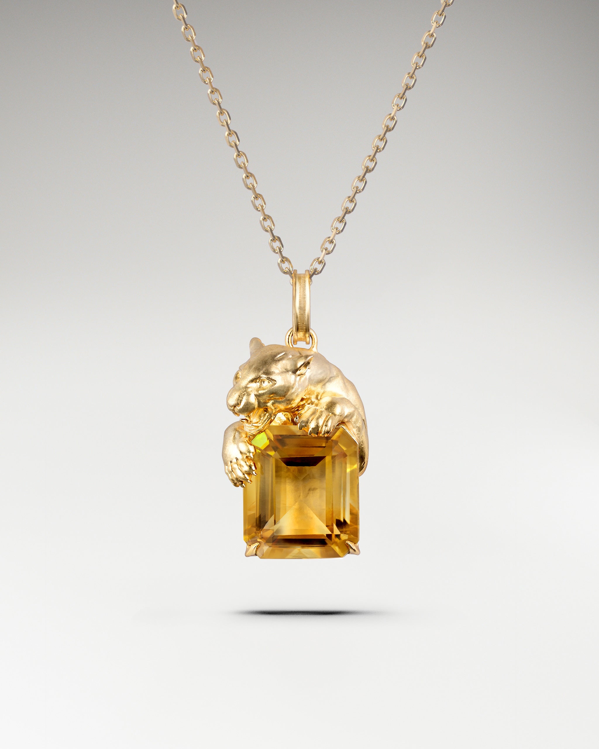 Savanna Sculptural Pendant Necklace With Yellow Obsidian