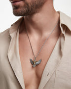 Pampas Eagle Sculptural Pendant Necklace