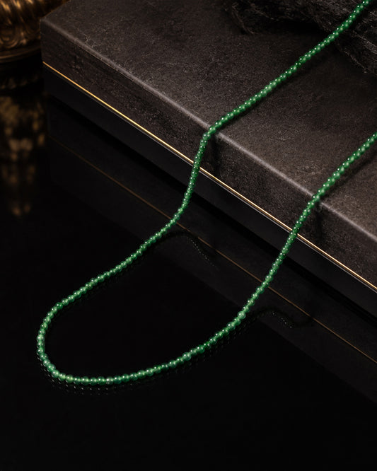Multi Wrap Mini Beads Bracelet / Necklace In Green Guatemalan Jade