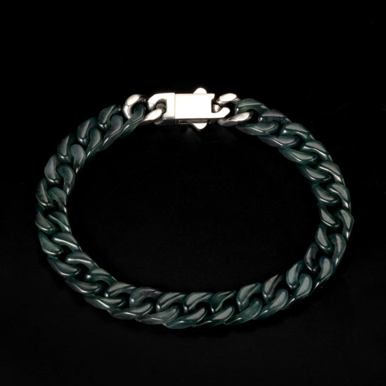 Classical Cuban Chain In Black Jade - JadeChains