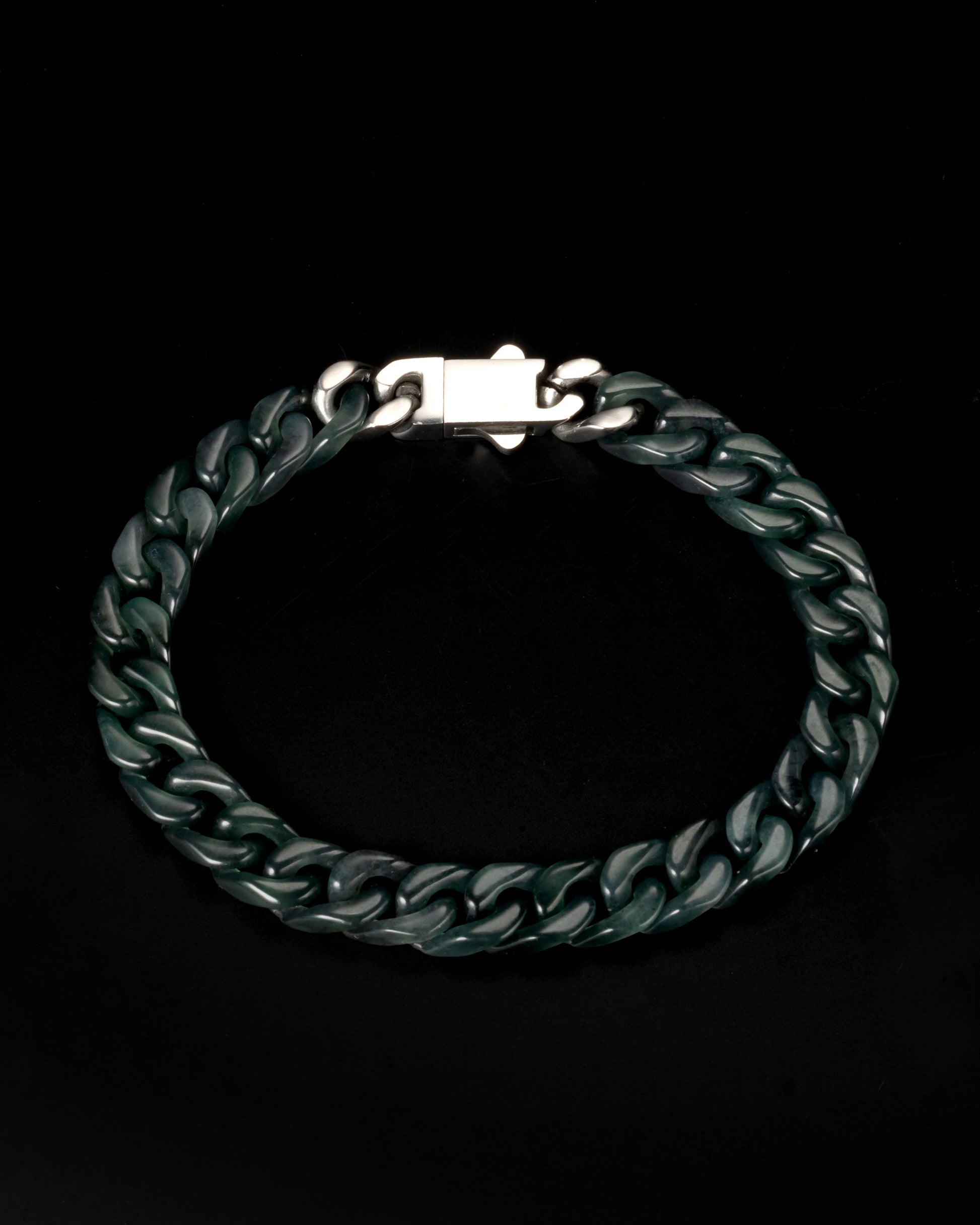 Classical Cuban Chain In Black Jade - JadeChains