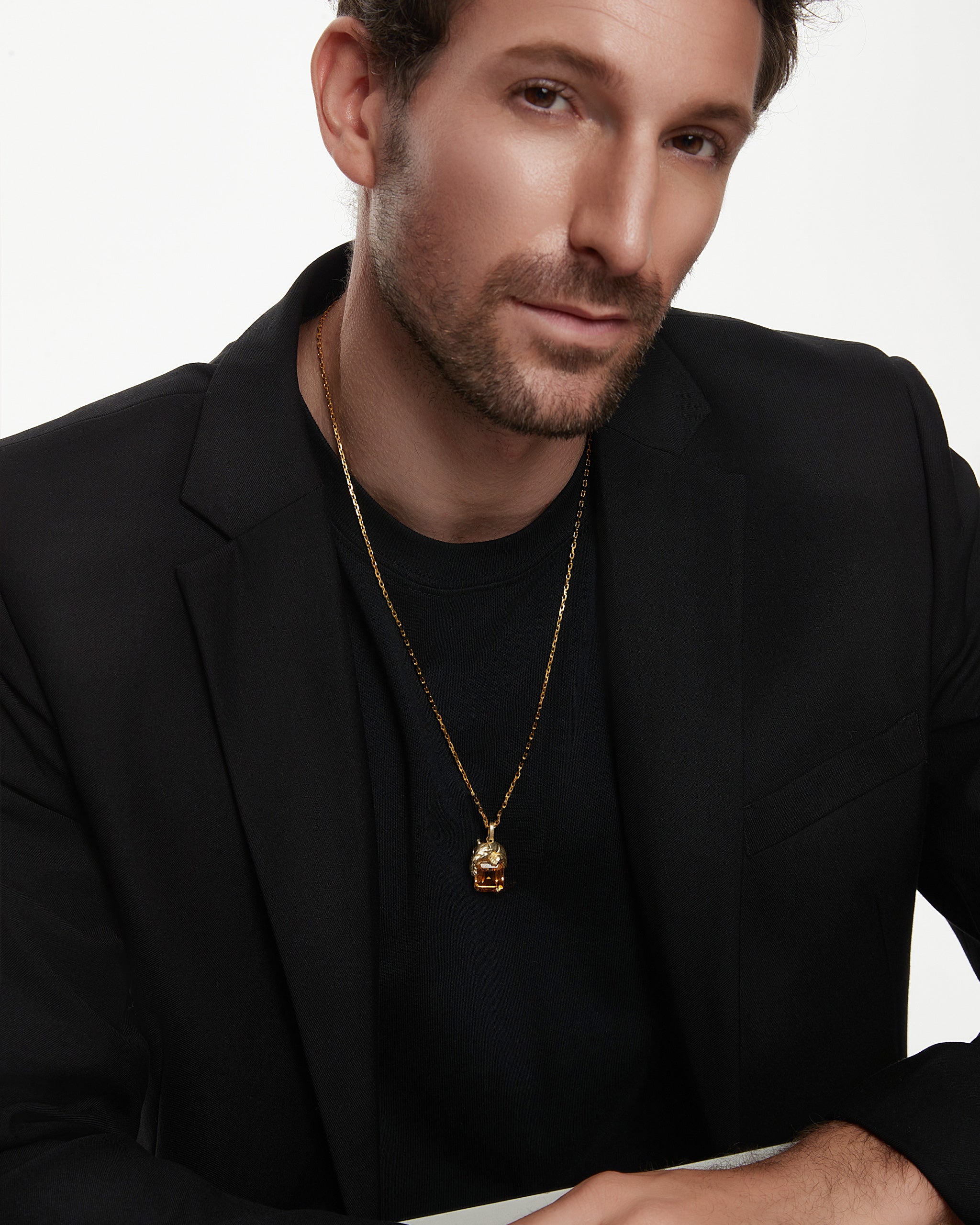 Savanna Sculptural Pendant Necklace With Yellow Obsidian