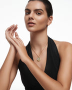 Forest Elf Necklace Pendant With Black Nacre