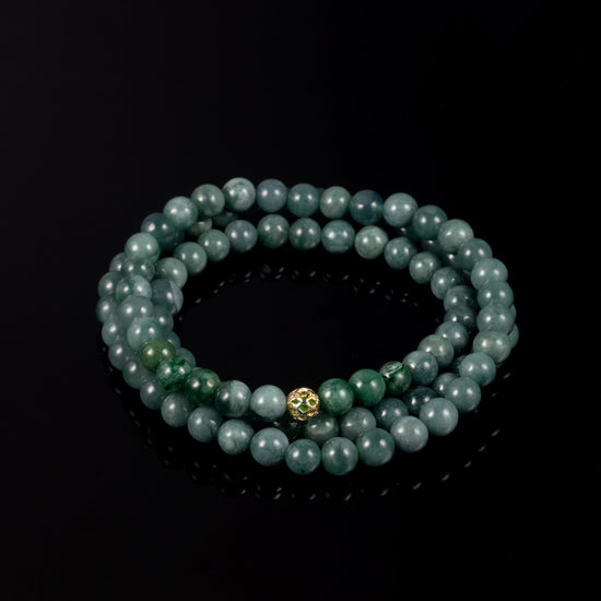 Green Beads Necklace / Bracelet In Guatemalan Jade - JadeChains