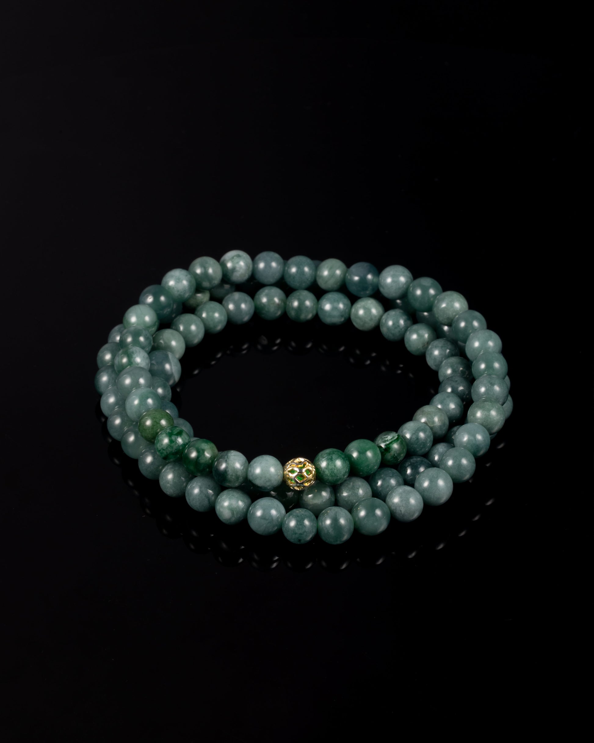 Green Beads Necklace / Bracelet In Guatemalan Jade - JadeChains