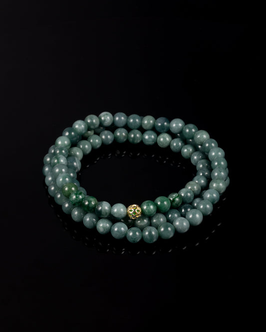 Green Beads Necklace / Bracelet In Guatemalan Jade - JadeChains