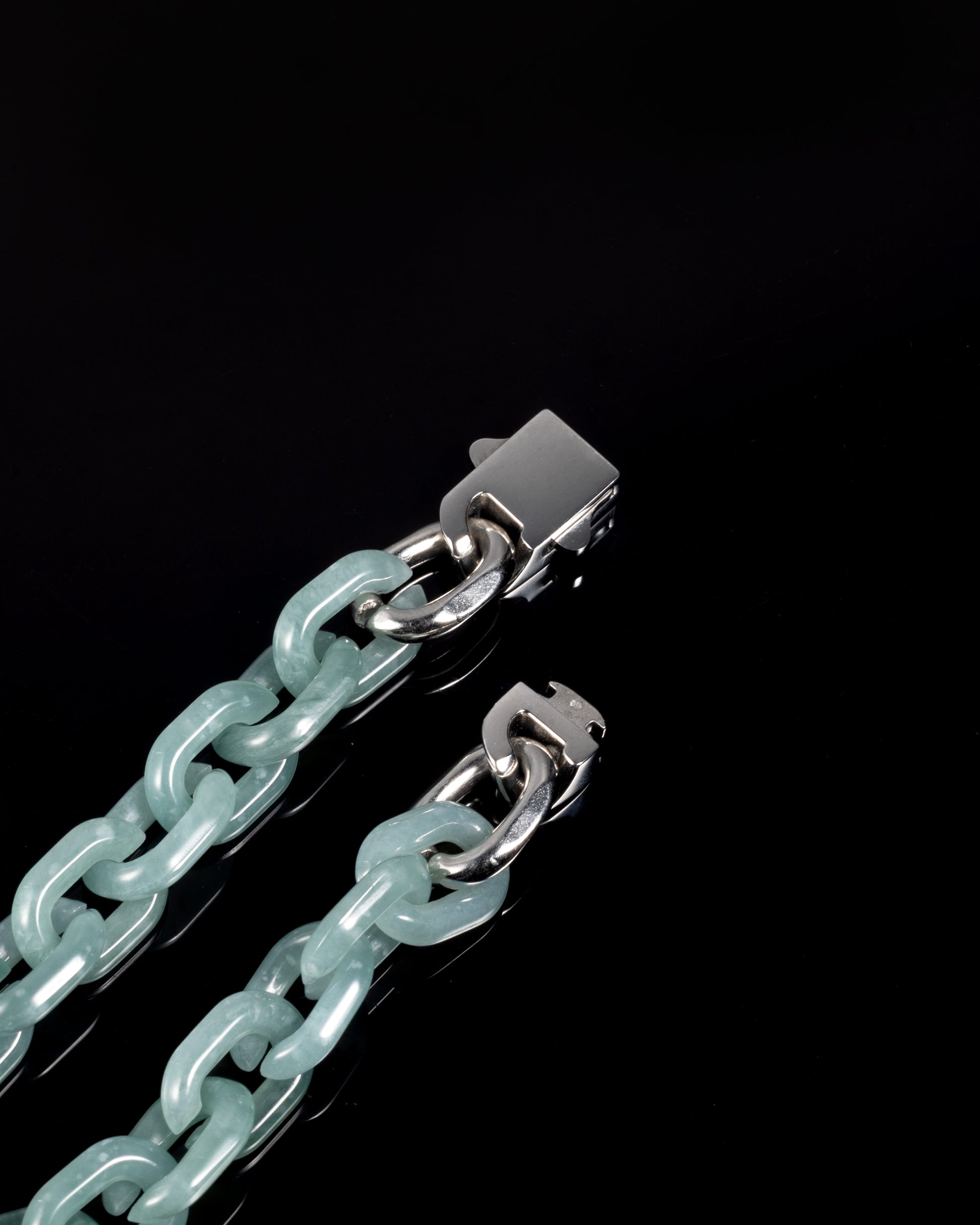 Classical Cross Bracelet In Blue Guatemalan Jade - JadeChains