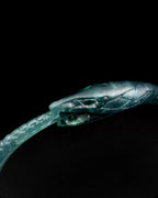 Ouroboros Bangle With Mayan Blue Jade