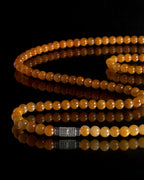 Round Bead Necklace In Yellow Jade