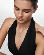 Forest Elf Necklace Pendant With Black Nacre