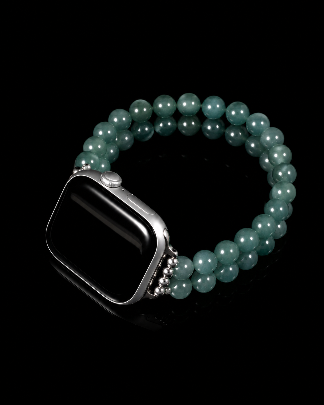 Twin Teal Watch Straps In Blue Guatemalan Jade - JadeChains