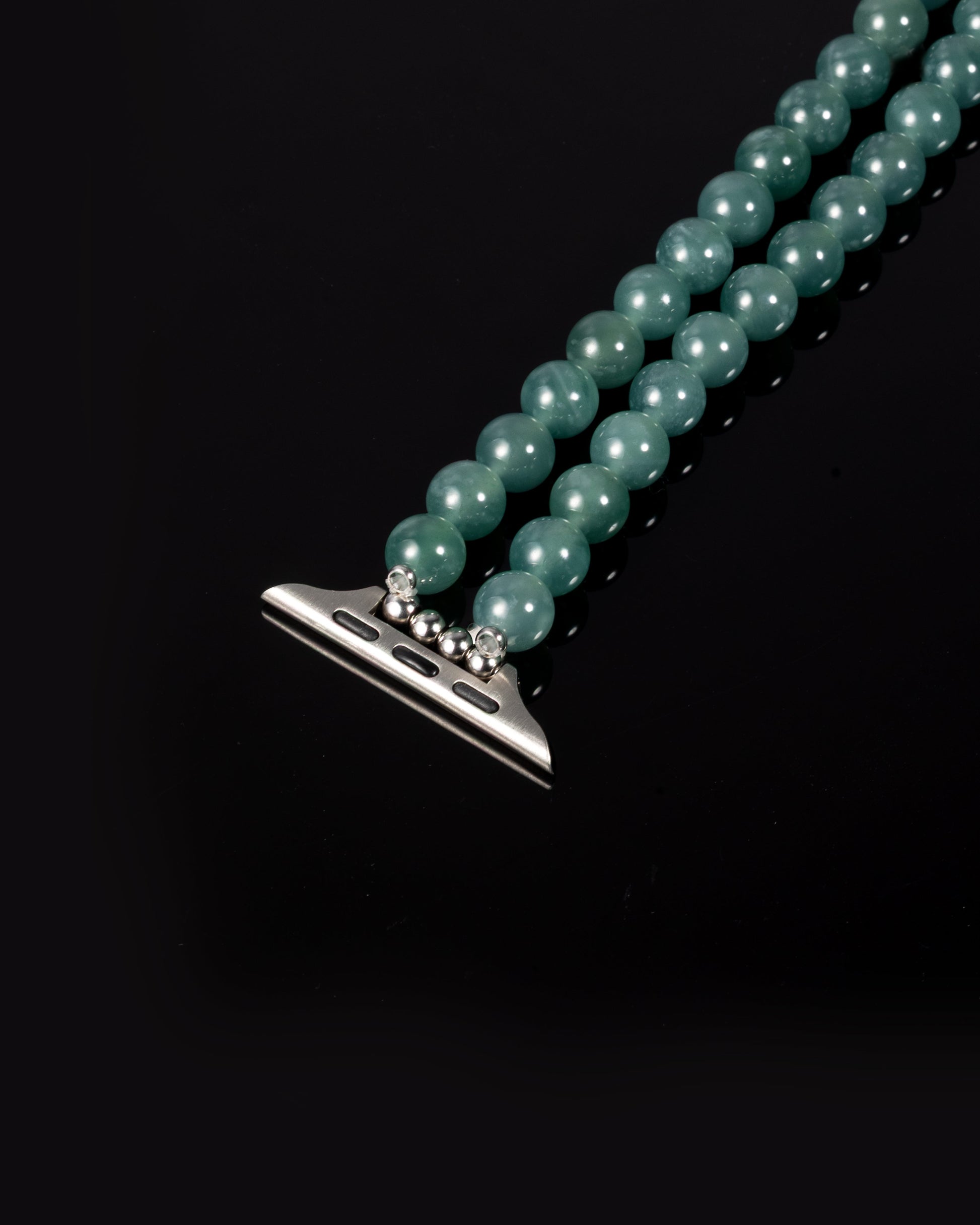 Twin Teal Watch Straps In Blue Guatemalan Jade - JadeChains