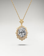 Zephyr Pendant Necklace With Moissanite