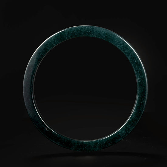 Mayan Blue Jade Bangle - JadeChains